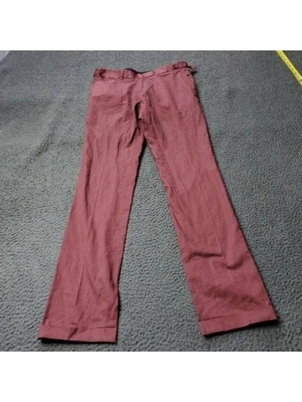 TOPMAN Dress Pants Mens 30R 30 x31 Burgundy Cotton Trousers Slacks y2K